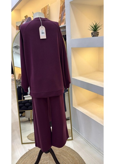 Nuss 1076 Taş Detay Takım Murdum Mürdüm