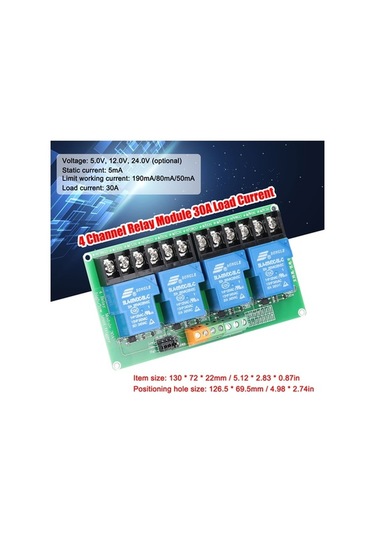 Ebitda 4 Kanal Röle Modülü 30a 5v/12v/24v Ac/dc Yük Kapasitesi Iot Ev Otomasyon