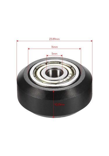 Monyee 20 Adet 3d Yazıcı Pom Kayar Tekerleği - 23.89mm Dış Çap, 16mm İç Çap, 5mm Delik, 625zz Rolmanlı, 10.23mm Kalınlık