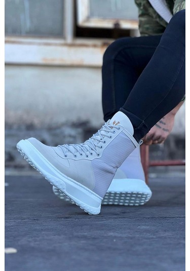 Wagoon Wg012 Gri Süet Uzun Bağcıklı Bot Çok Renkli