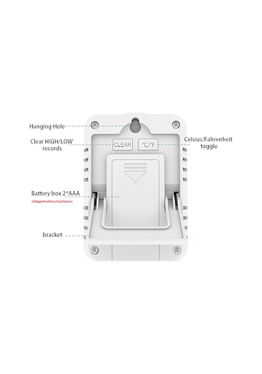 Geeroyoo Ts-ft0400 Sıcaklık Ve Nem Kayıt Fonksiyonlu İç Mekan Yüksek Hassasiyetli Dijital Sıcaklık Ve Nem Ölçer