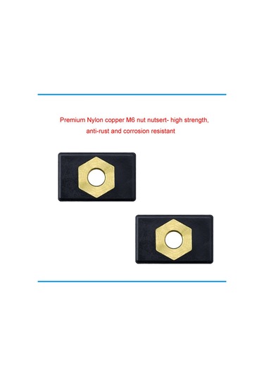 Xurunkeji 8 Adet Kayak Yan Montajlı Sürgülü Ray Sürgüleri Olta Kamışı Tutucu Montaj Tabanı Sürgülü Somun 6x6x2cm