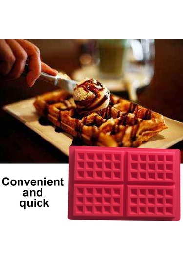 Yapışmaz Silikon Kalıp Pişirme Araçları - 4 Bölmeli Ev Mutfak Kek Çikolata Kalıbı Diğer