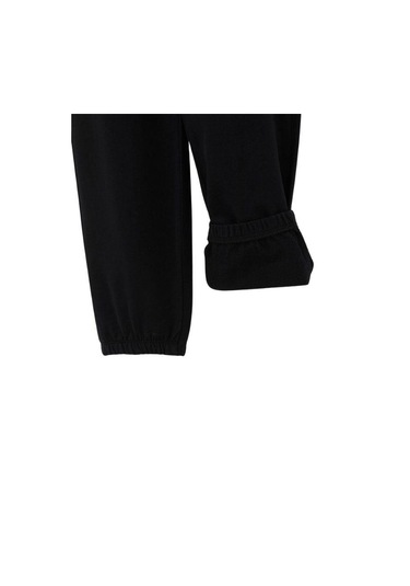 Erkek Çocuk İçi Şardonlu Kargo Cepli Pantolon-15253 Siyah