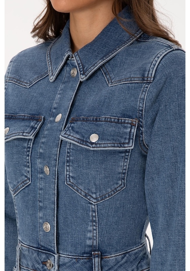 U.s. Polo Assn. Kadın Mavi Elbise Jean 50309415-dn0022 Mıd Blue