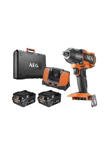 Aeg BSS 18MTF12BL-402C 18V 4.0Ah Çift Akülü Darbeli Somun Sıkma - T4935479664