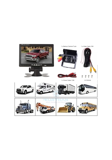 7 İNÇ NAVİGOLD MONİTÖR + PARK KAMERA SETİ ( 12 * 24 VOLT UYUMLU )