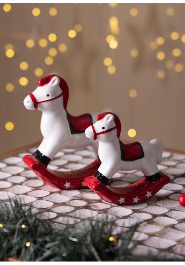 The Mia Dekoratif Yılbaşı Süsü Figür At 13x4x15 Cm 1 Adet