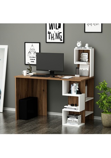 Twist Çalışma Masası - Ceviz / Beyaz Ceviz / Beyaz Beyaz - Ceviz