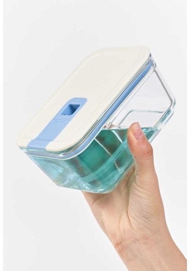 Neoflam Perfect Seal Dikdörtgen Cam Saklama Kabı 2300 ML Beyaz