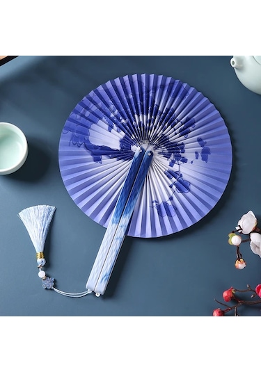 Elmpaly Bamboo Forest Panda Mıknatıslı Katlanır Yelpaze Kadın Dans Aksesuarı