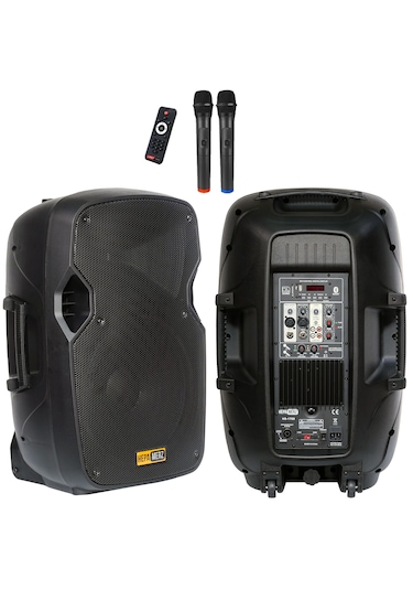 Hs-1700a Mikrofonlu Taşınabilir Ses Sistemi Seti 15 İnç 1700w