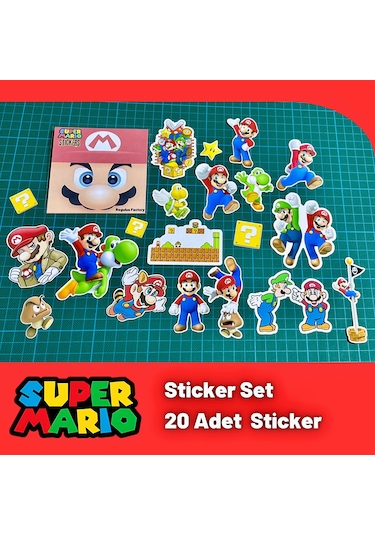 Super Mario Sticker Set 20 Parça