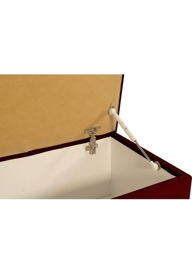 Vetra V2 Sandıklı Puf  Bordo Dilimli Model Sandıklı Bench Puf - Sandıklı Yatak Ucu Bankı