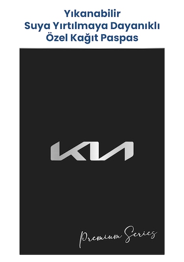 Suya Dayanıklı Yıkanabilir Kia Oto Paspas Kağıdı Siyah Gümüş