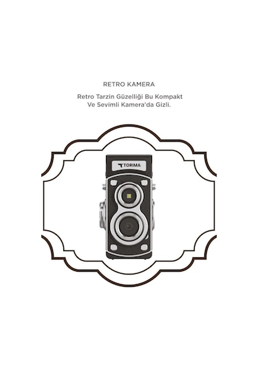 Torima CMR44 Mini Retro Dijital Fotoğraf Makinesi Siyah