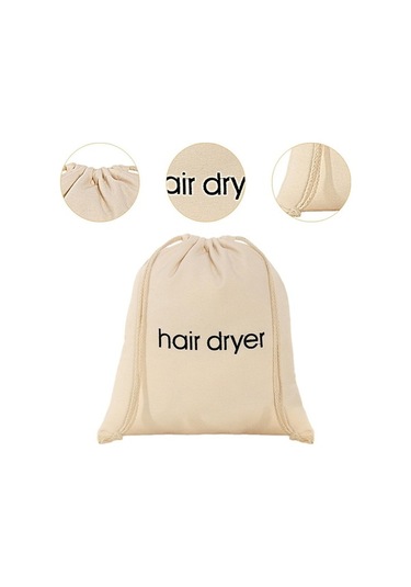 Pazly Suntek Saklama Saç Makinesi Kurutma Çantası Bej Bej Bağcıklı Ts Bej