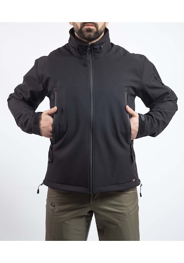 Vav Wear Tactical Outdoor Softshell Erkek Mont Shellht04 Siyah
