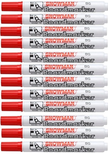 Snowman Bg-12 K Tahta Kalemi Kırmızı - 12 Adet