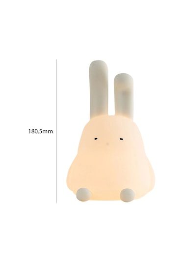 Cbtx Karikatür Katlanmış Kulak Tavşan Abs + Silikon Led Gece Lambası Şarj Edilebilir Başucu
