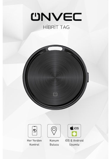 Onvec Hybrid Smart Tag Apple Uyumlu iOS Android Akıllı Eşya Bulucu Takip Cihazı