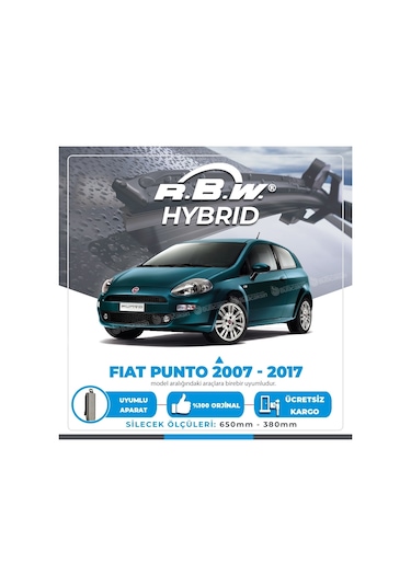 Fiat Punto Ön Silecek Takımı (2007-2017) RBW Hibrit