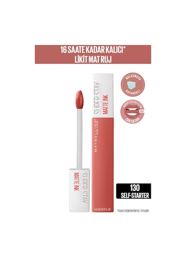 Maybelline New York Super Stay Matte Ink Likit Ruj 130 Self-Starter
