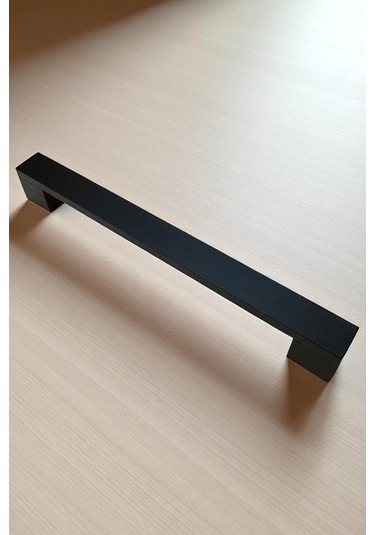 Safran Kalın Alüminyum Metal Lüks Modern Mobilya Çekmece Mutfak Dolabı Kulpu Siyah 192mm 5 Adet Siyah