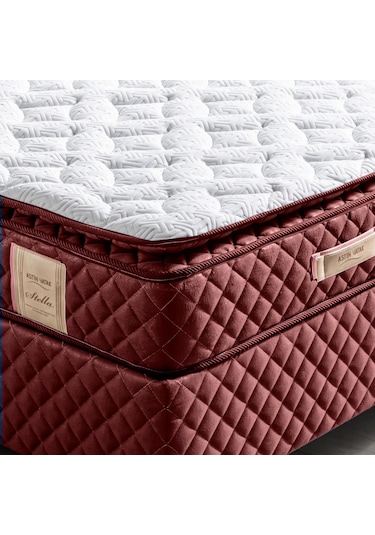 Setaymobilya Ortopedik Yatak, Stella Bordo Pedli Ortopedik Yaylı Yatak