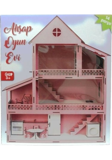 Pembe Oyuncak Ahşap Oyun Evi