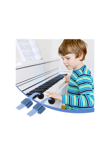Youmex Piyano El Konumu Düzeltici, Başlangıçcı Çocuklar İçin, Dayanıklı Malzeme, El Becerilerini Geliştirir, Taşınabilir Tasarım - Mavi 2 Adet