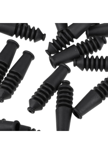 Pazly 40 Adet Kauçuk Bisiklet Fren Noddle Çizme Dişli Kablo Siyah Siyah