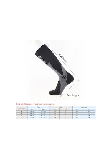 Maiyame Bisiklet Ve Spor İçin Nefes Alabilen Unisex Diz Boyu Kompresyon Çorap Mavi