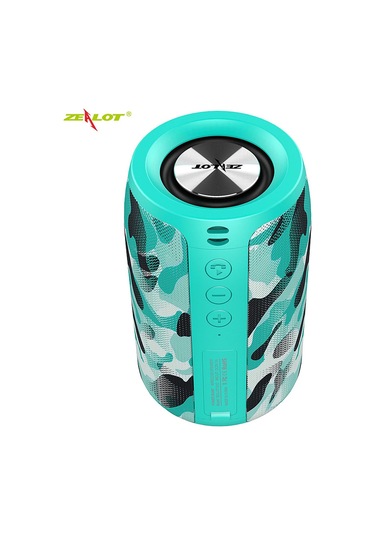 Geeksen Zealot S32 Dış Mekan Mini Bluetooth Hoparlör, 5w Subwoofer, Bt5.0/tf Kart/usb/aux Girişi, Camouflage Mavi Rengi