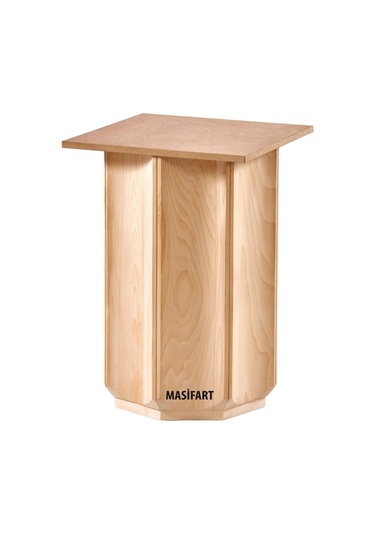 Masifart Kelly Geniş Grand Ayak Cilasız Ham Ahşap