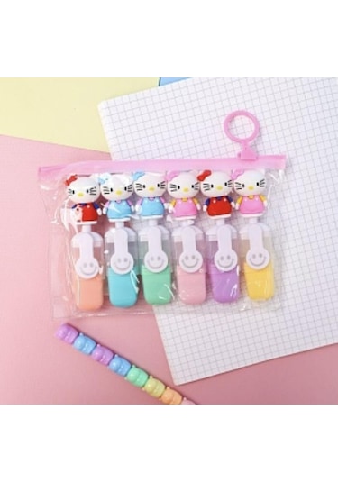 Hello Kitty Fosforlu Kalem 6lı-1538 Çok Renkli