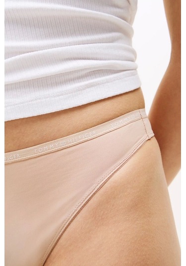 Tommy Hilfiger Kadın 3 Lü Mikrofiber İç Çamaşırı Bej