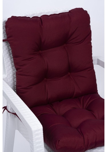 Altınpamuk Neva Pofidik Arkalıklı Özel Dikiş Sandalye Minderi Bordo