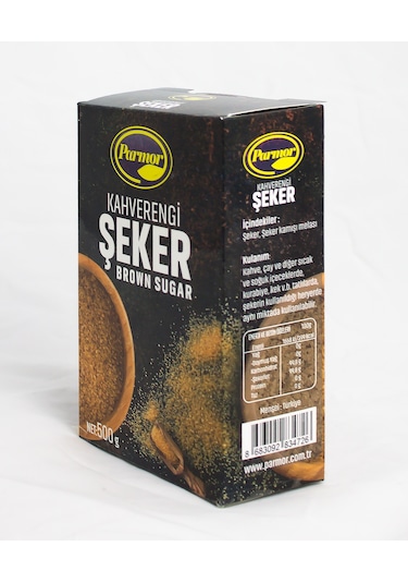 Parmor Kahverengi Toz Şeker Esmer Şeker 500 G