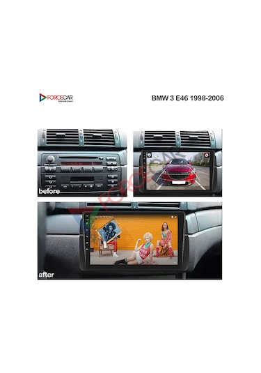 BMW E46  ANDROİD MULTİMEDYA 2_32 KABLOSUZ CARPLAY