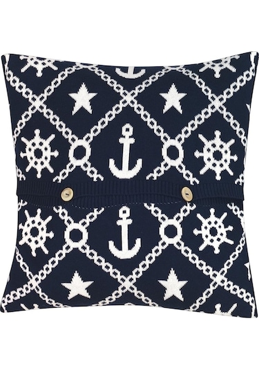 Marin Desen Triko Kırlent Kılıfı (507001515) 45X45