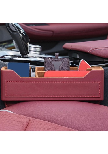 Suntek Araba Koltuğu Gap Organizatör Pu Deri Kırmızı