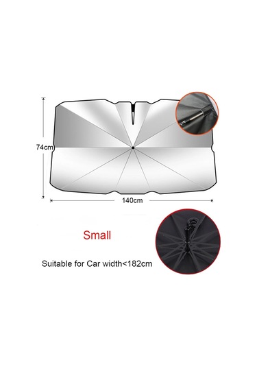 Goldenqian Araba Güneşliği Şemsiye Araba Güneş Gölge Koruyucu Şemsiye Yaz Güneş İç Cam Koruma Aksesuarları Otomatik Gölgeleme İçin Pull Ring S