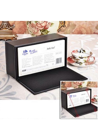 Yüz Mendili Kutusu Yüksek Kaliteli Pu Deri Mendil Kutusu - 25,5 14 9,5 Cm