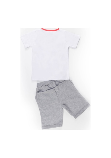 Denokids Timsah Baggy Şort Takım Çok Renkli