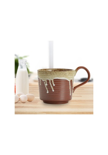 Suntek Seramik Kahve Kupa 360 Ml Japon Tarzı Retro Latte Stil-a