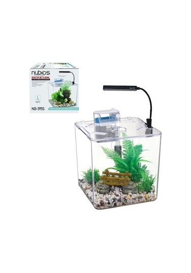 Nubios Masasüstü Akvaryum Seti 13,5 L Küp P141