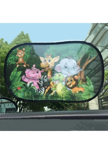 Hightower 2 Adet Deniz Kaplumbağalı Araç Güneşlik Perdesi Upf50+ Uv Koruma Şeffaf Statik