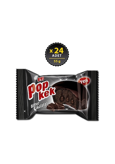 Eti Popkek Bitter Çikolatalı 24 x 55 G