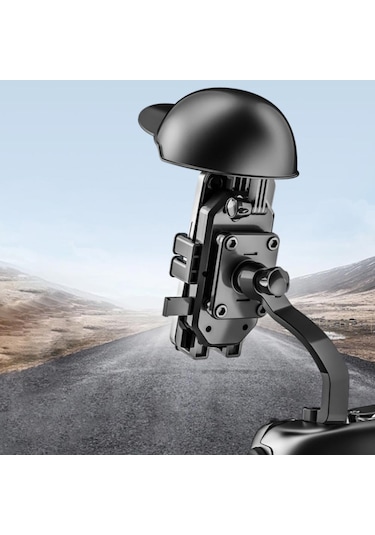 Mt30 Motor Motosiklet Telefon Ayna Tutucu Yağmurluk Güneşlik Şapk